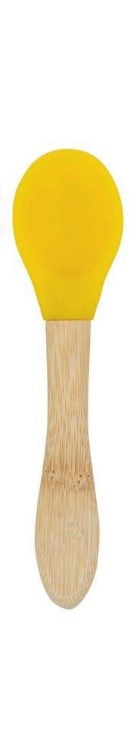 Personalised Wooden Tiny Dining Spoon- Yellow | Babba box.