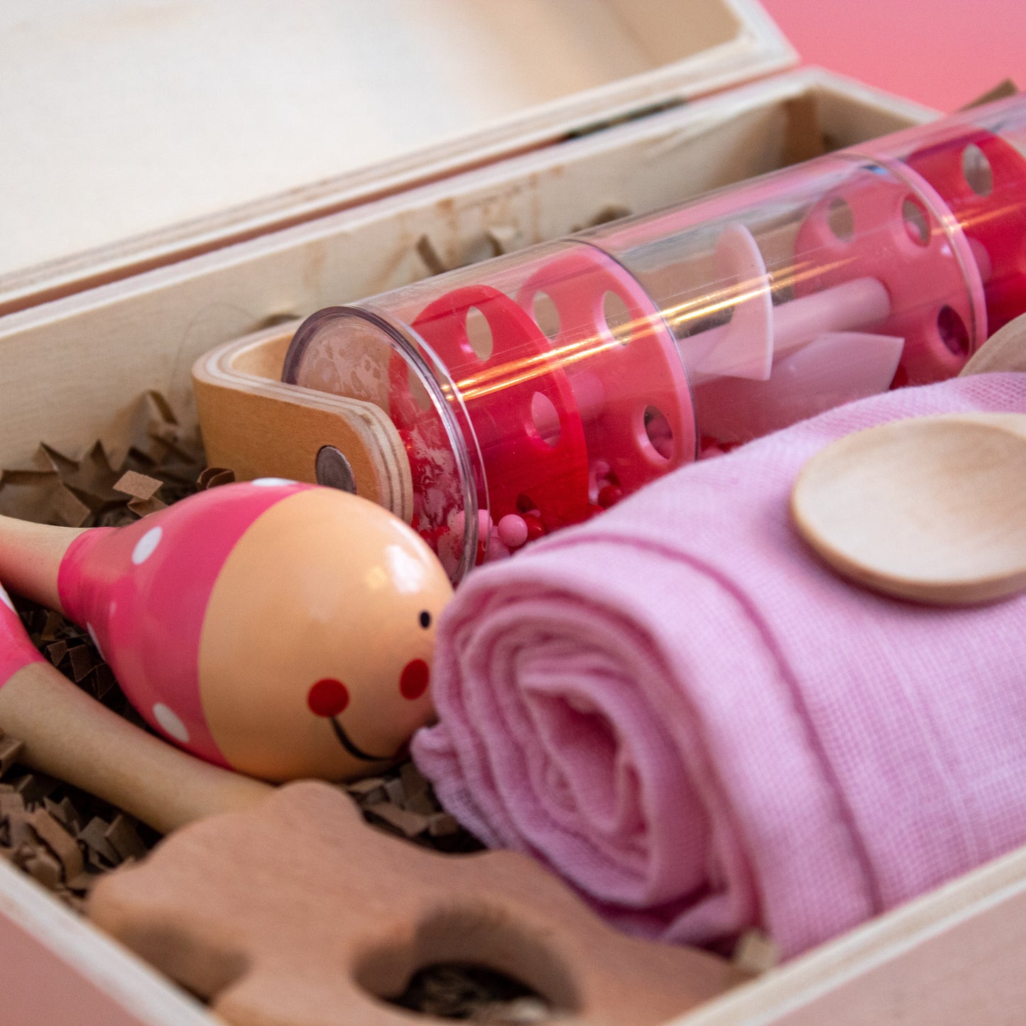 Prince and Princess 1 Personalised Wooden Keepsake Memory Box Pink or Blue  By Babba Box | Babba box.