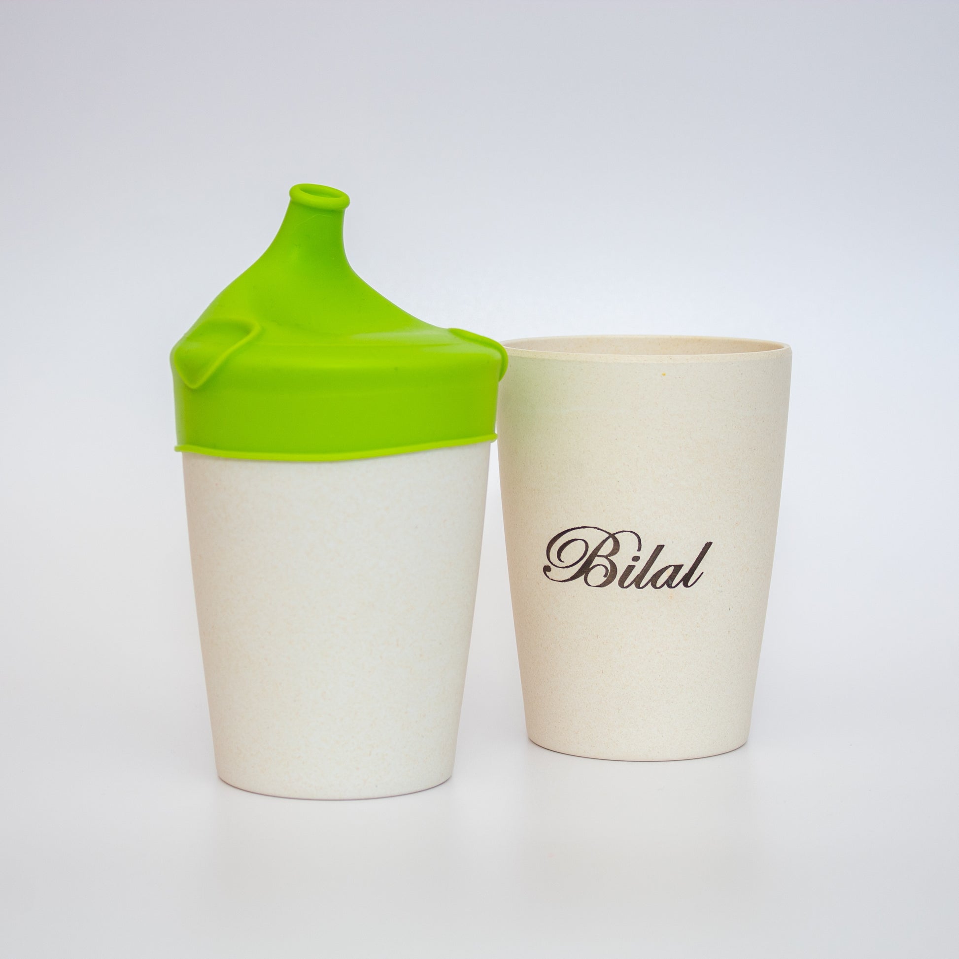 Personalised Bamboo Toddler Cup Sippy Green | Babba box.