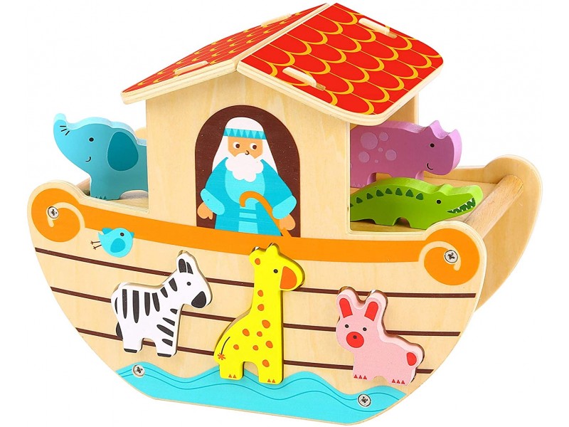 Personalised Wooden Treasures Noah's Ark Shape Sorter Toy