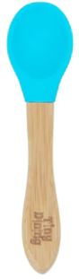 Personalised Wooden Tiny Dining Spoon- Blue - Babba box