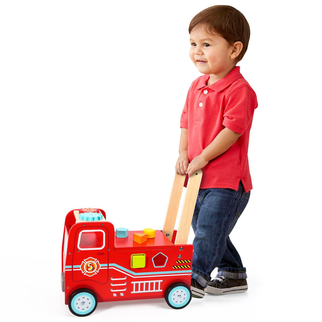 Personalised Fire Engine Rider and Push Along baby Walker