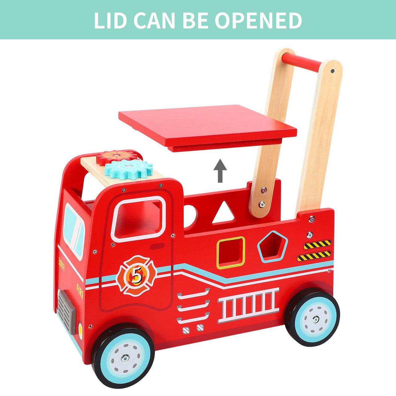 Personalised Fire Engine Rider and Push Along baby Walker