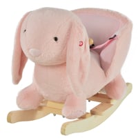 Personalised Rocking Horse Rocking Pink  Bunny | Babba box.