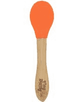 Perosnalised Wooden Tiny Dining Spoon- Orange - Babba box