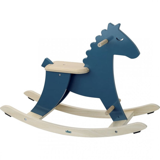 Personalised Vilac Rocking Horse - Blue | Babba box.